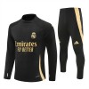 Sudadera De Entrenamiento Real Madrid Cremallera De Cuarto 2024-25 Negra - Hombre